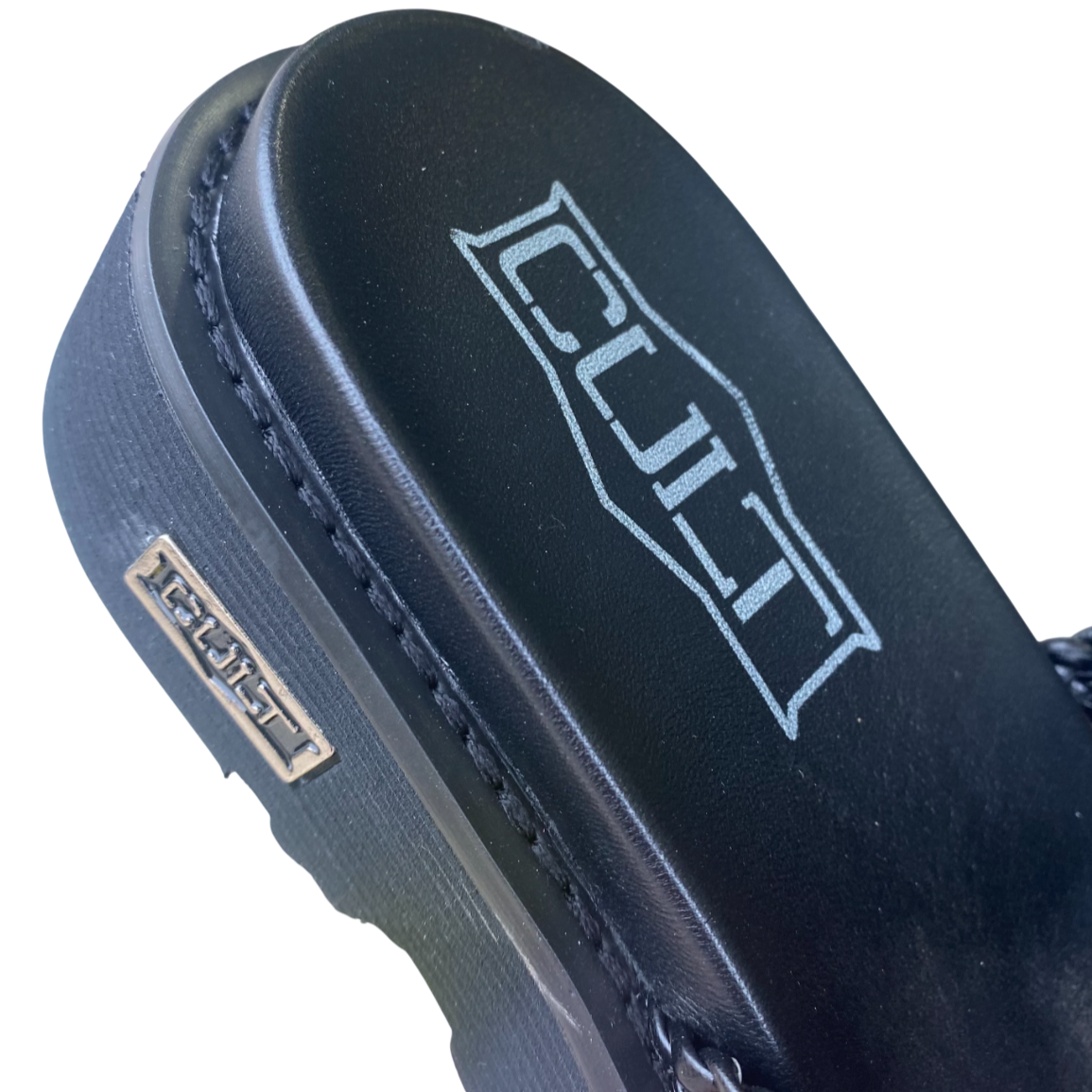 Cult Sandalo Flat Donna Nero Pelle Intrecciata Fiocco - ZIGGY 4288