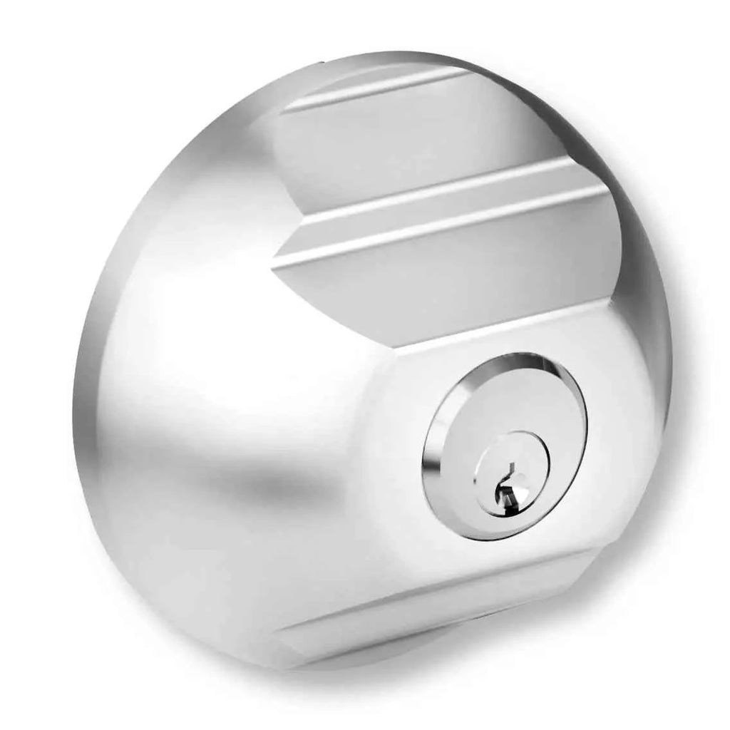 Serratura Camlock in alluminio grigio per furgoni con cilindro integrato