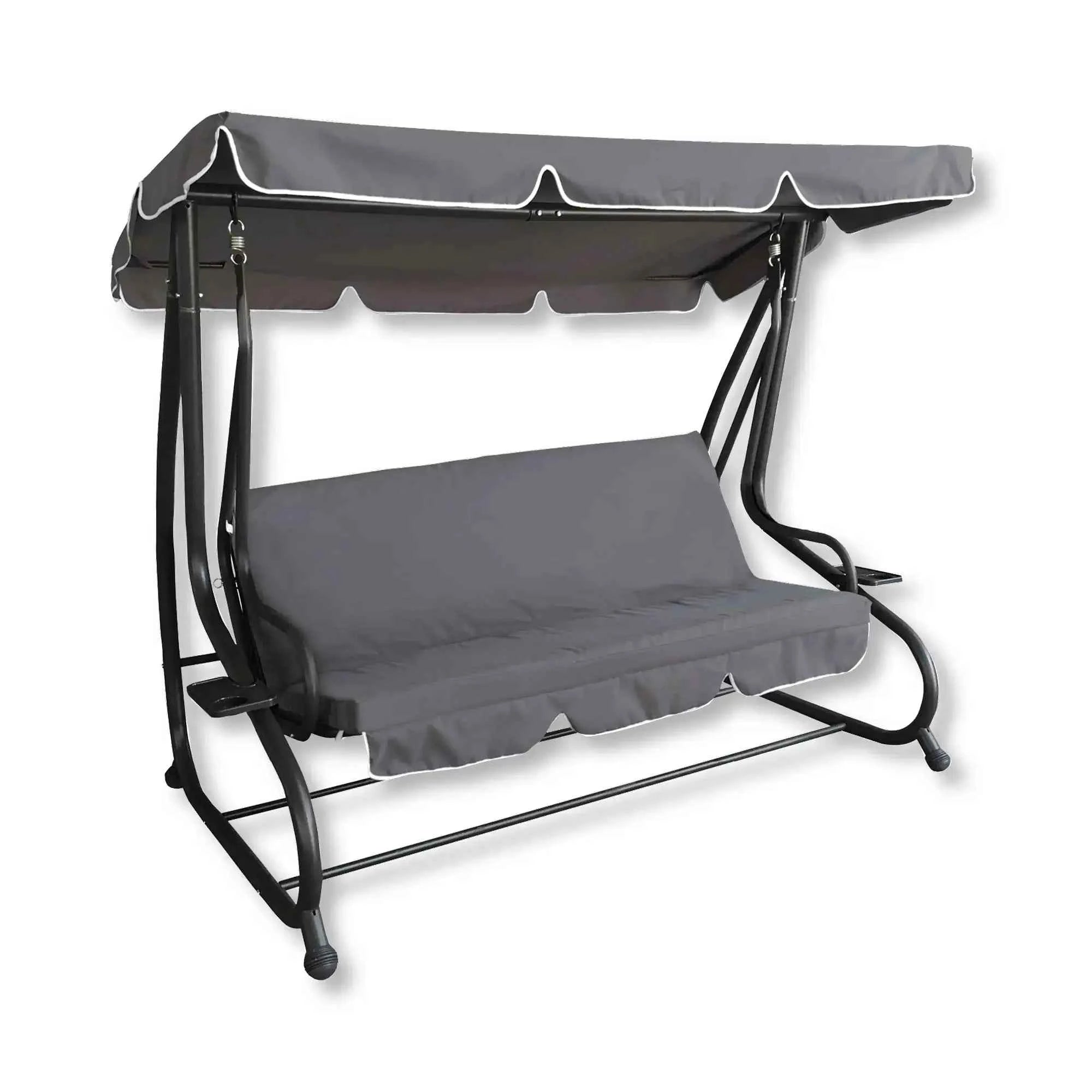Dondolo PANAREA BIG reclinabile 230x120 cm – Dark Grey, con funzione letto