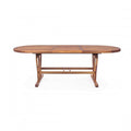 Tavolo ovale allungabile legno acacia massiccio 150/200x90 cm