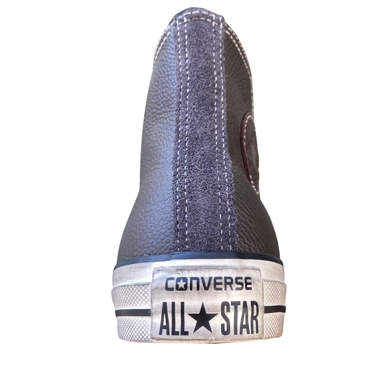 Converse All Star Chuck Taylor Distressed HI Unisex Pelle 158967C | Sneakers alta marrone