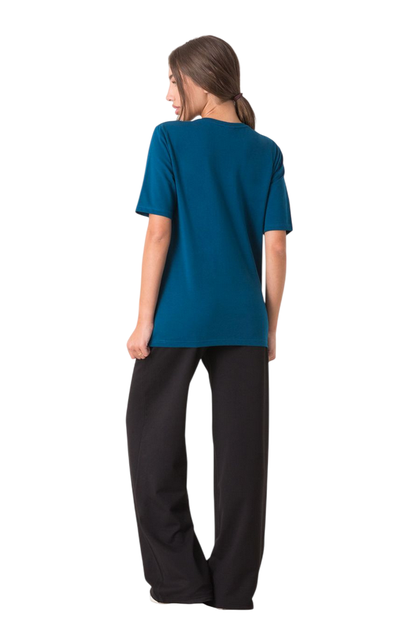 Dimensione Danza T-shirt Basic Jersey Stretch Donna 39D102J42_NE00 Petrolio