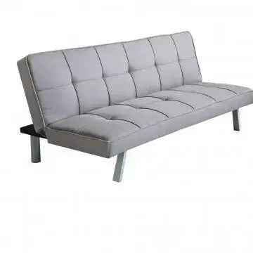 Divano Letto Aaron Grigio Melange: Metallo e Legno, D.178x81x71