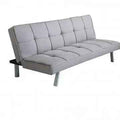 Divano Letto Aaron Grigio Melange: Metallo e Legno, D.178x81x71