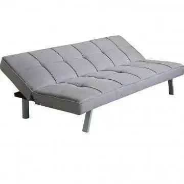 Divano Letto Aaron Grigio Melange: Metallo e Legno, D.178x81x71