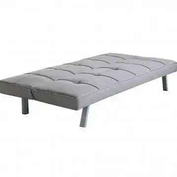 Divano Letto Aaron Grigio Melange: Metallo e Legno, D.178x81x71
