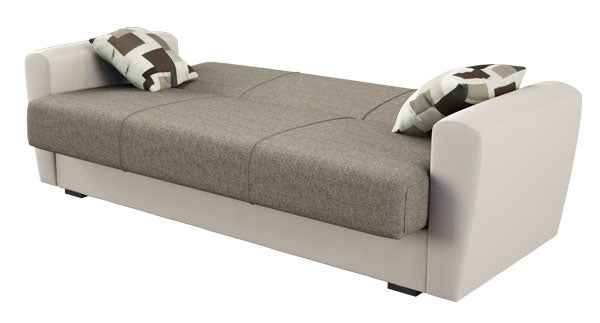 Divano Letto Miami 2 Posti (162x66x80 cm) in Ecopelle e Tessuto
