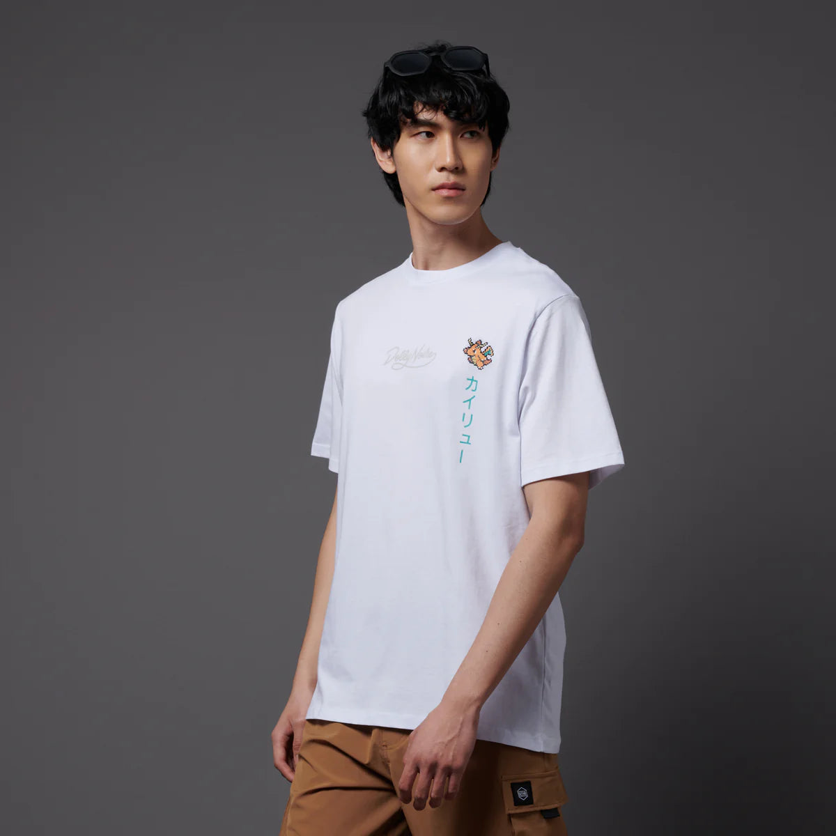 Dolly Noire T-shirt Uomo Dragonite Evolution Pokémon Bianca - TS1153-TT-02