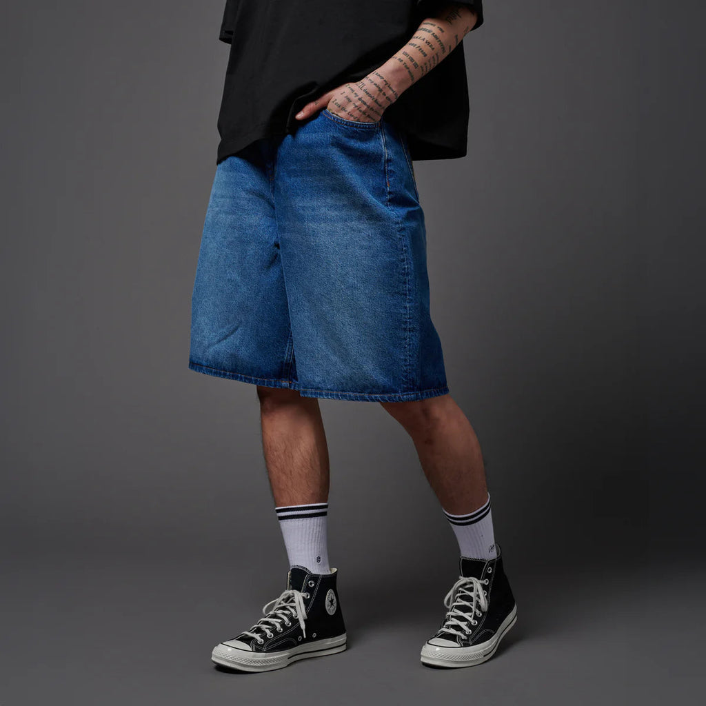 Dolly Noire Baggy Shorts Denim Light Indigo Uomo - PA1215-P4-03