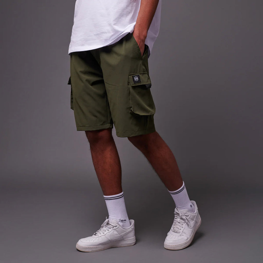 Dolly Noire Techno Cargo Shorts Uomo Verde Forest Night - PA144-PO-04