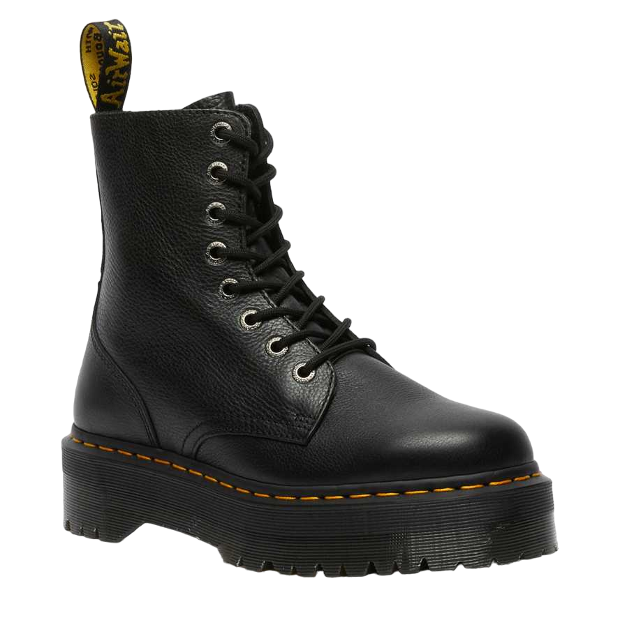 Dr. Martens Stivale anfibio con zeppa da donna in morbida pelle Pisa Jadon III 26378001 nero