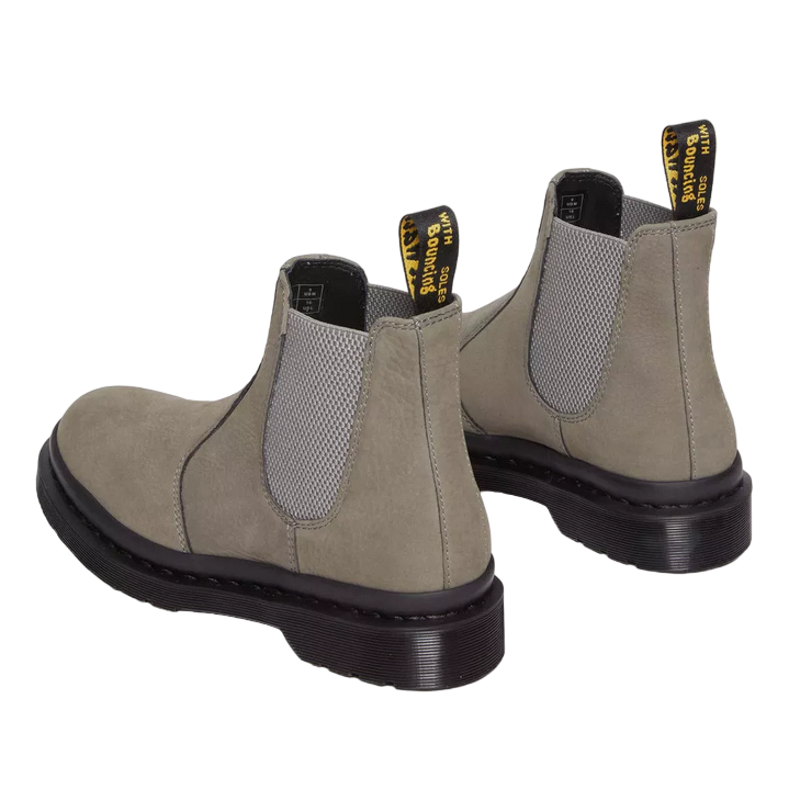 Dr. Martens stivaletto Chelsea 2976 in nubuk lavorato 31130059 grigio nickel