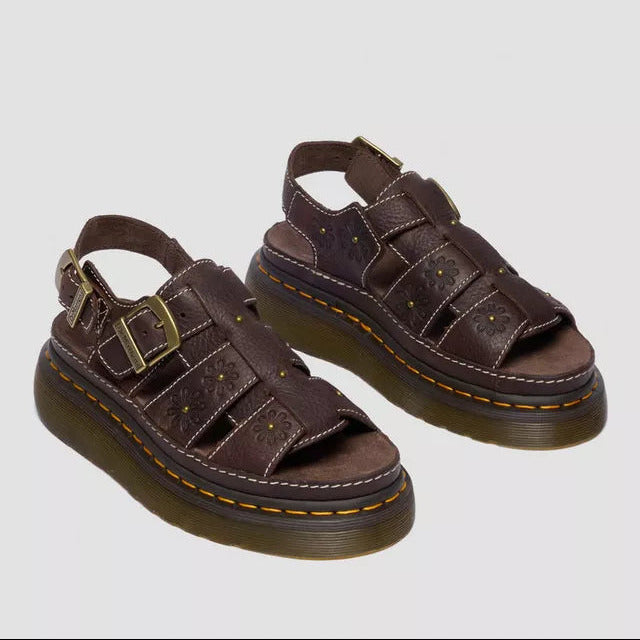 Dr. Martens Wrenlie Fisherman Sandalo Donna Marrone Grizzly - 42339200