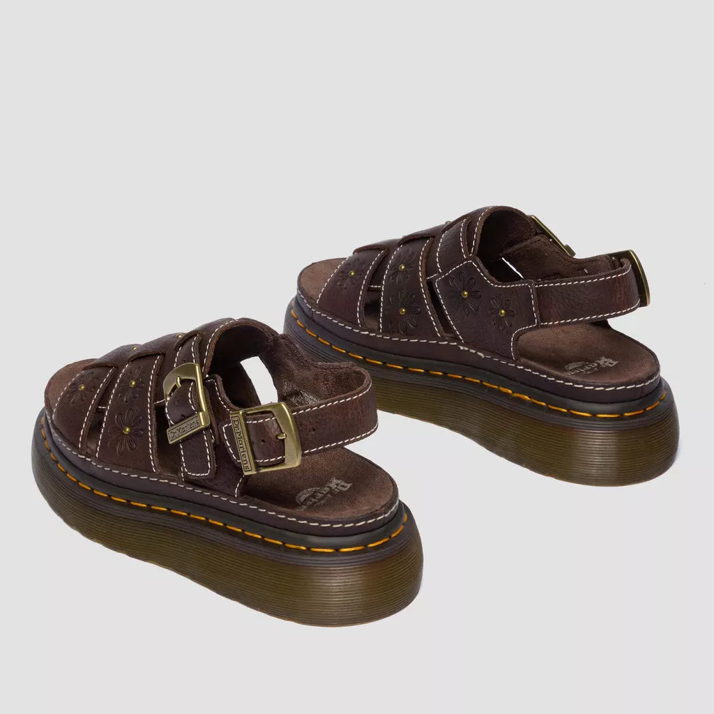 Dr. Martens Wrenlie Fisherman Sandalo Donna Marrone Grizzly - 42339200