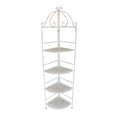 Scaffale in acciaio 5 piani verniciato bianco antico 50x35x175 cm