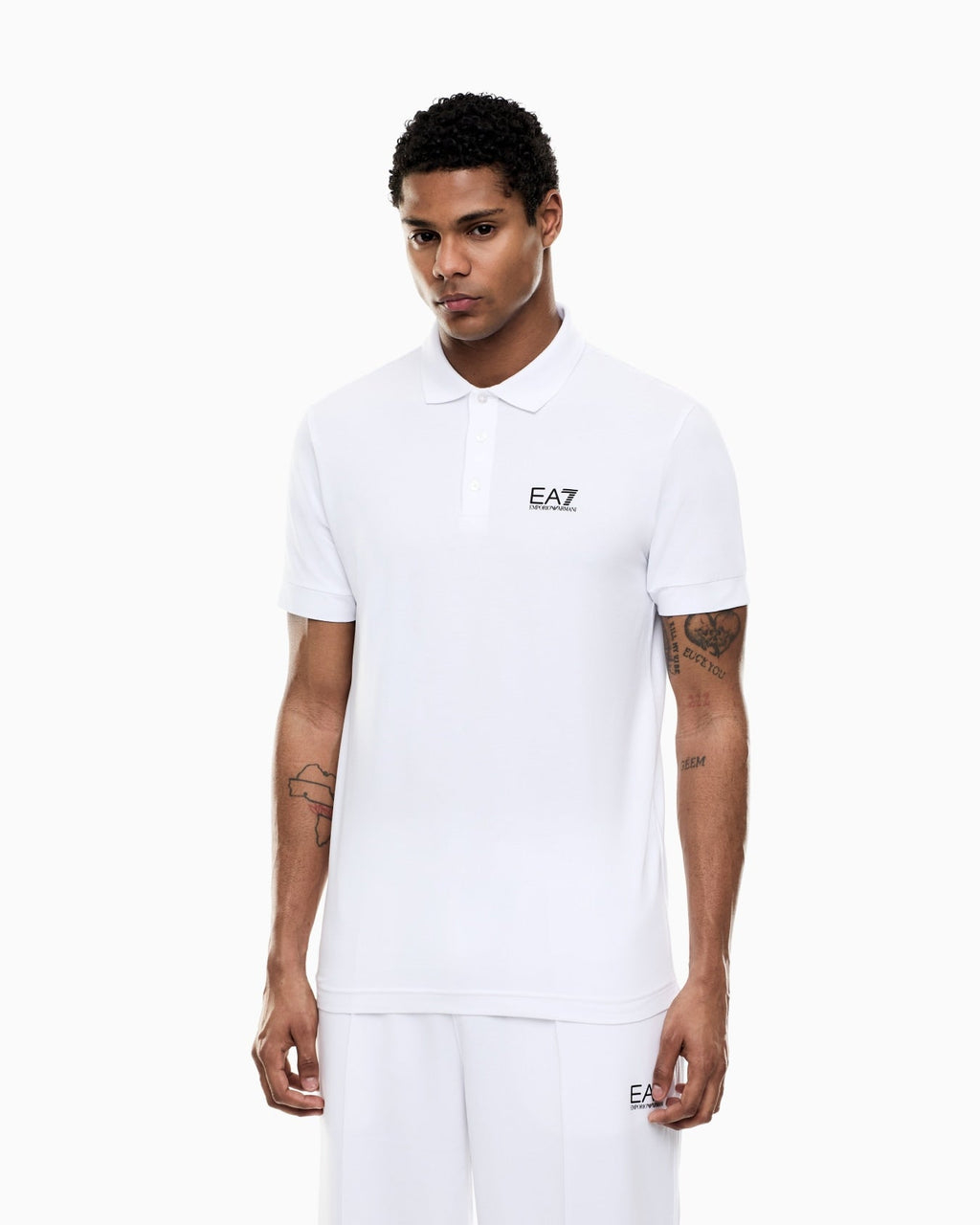 EA7 Emporio Armani Polo Uomo Bianca Core Identity 8NPF14 PJVQZ 1100