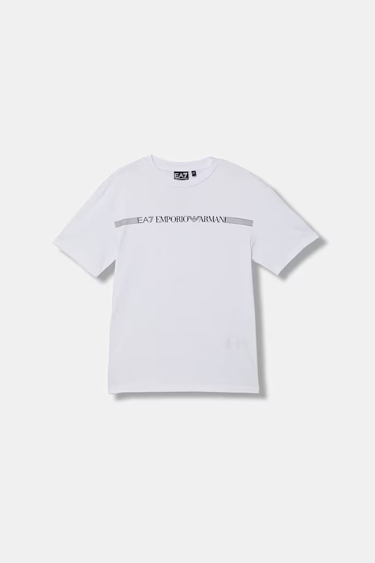 EA7 Emporio Armani T-shirt Logo Series Junior Bianca - 7B000262 AF12874 U0002