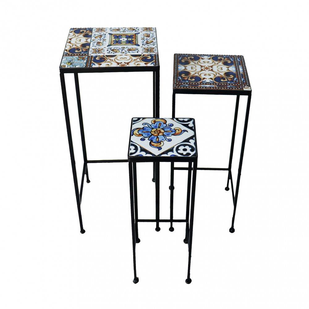 Set di 3 Fioriere Quadrata Persefone | Ceramica | Dimensioni Varie