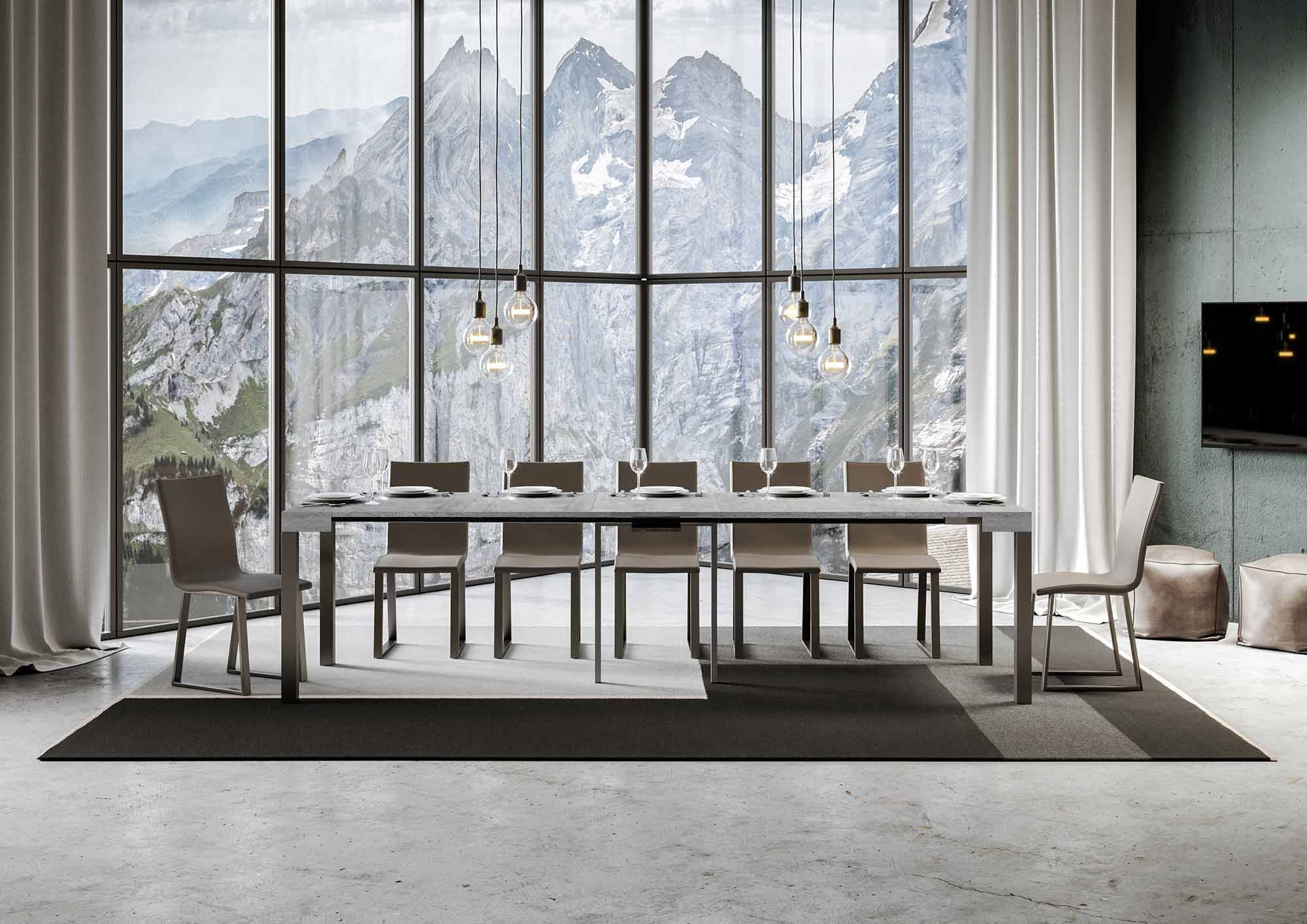 Consolle allungabile Everyday in Antracite con varie dimensioni disponibili