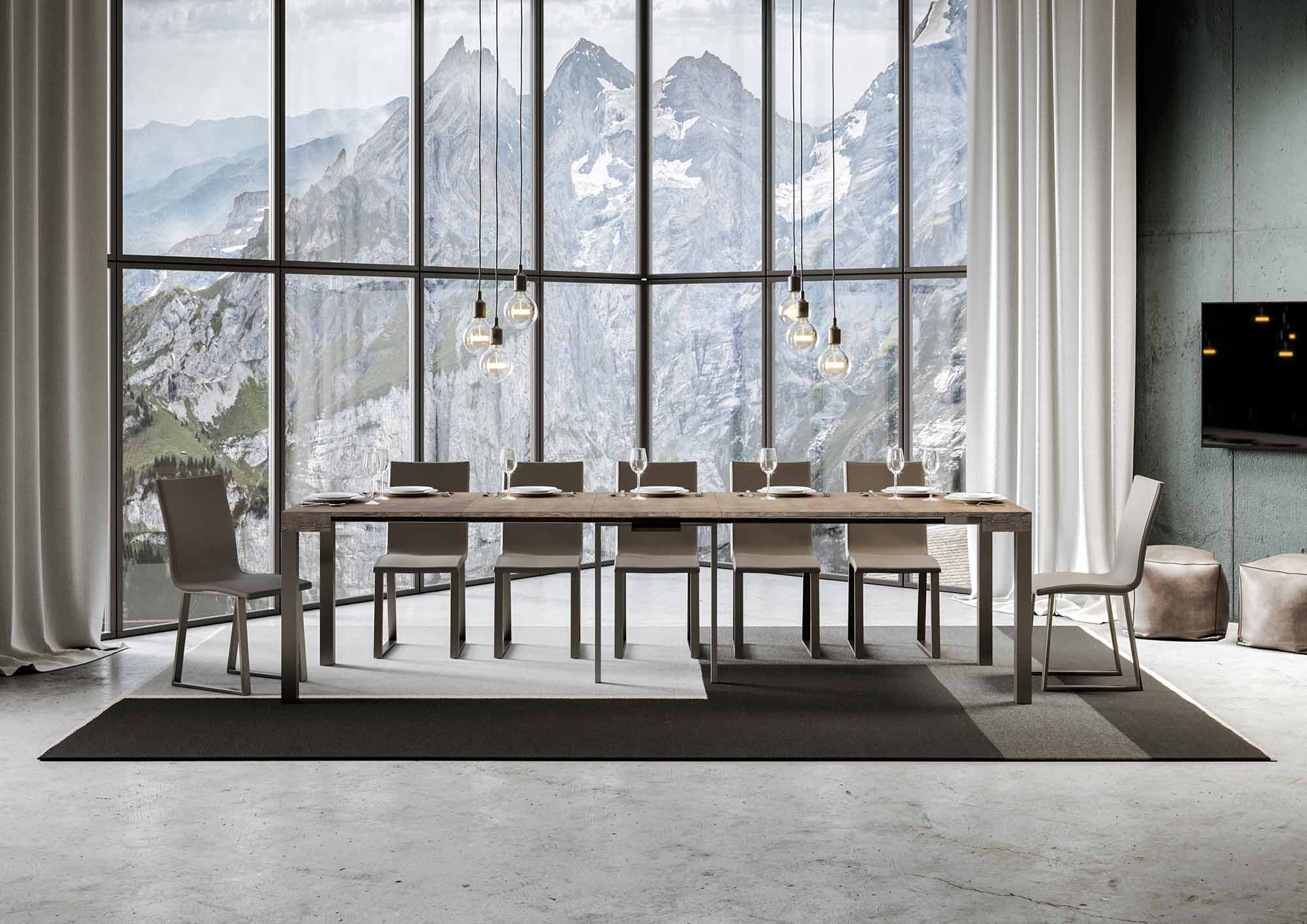 Consolle allungabile Everyday in Antracite con varie dimensioni disponibili