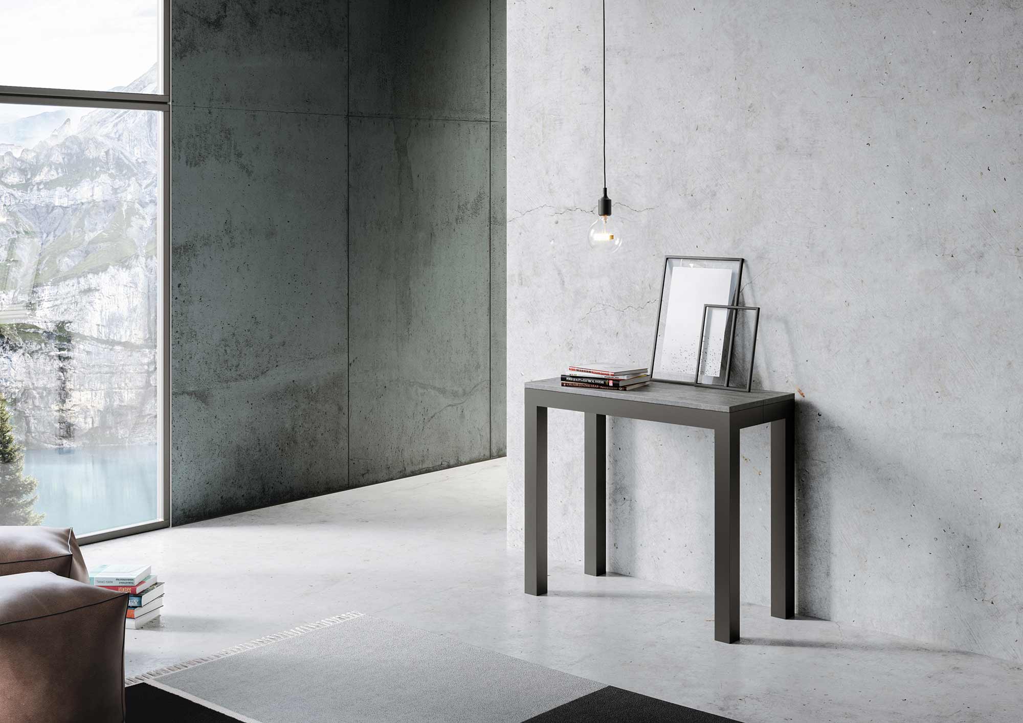 Consolle Estensibile Everyday Evolution con Telaio Antracite in Diverse Dimensioni