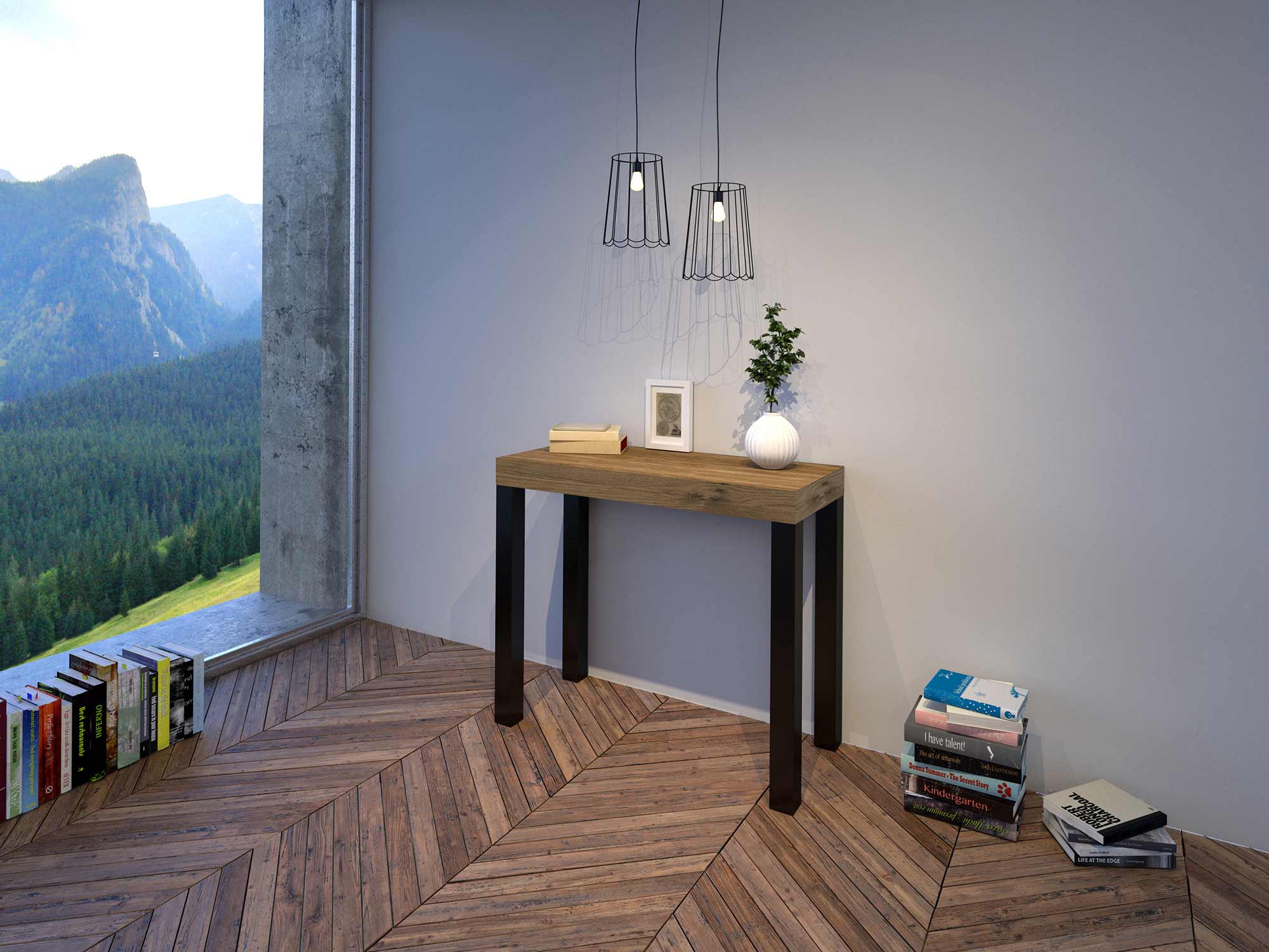 Consolle allungabile Everyday in Antracite con varie dimensioni disponibili