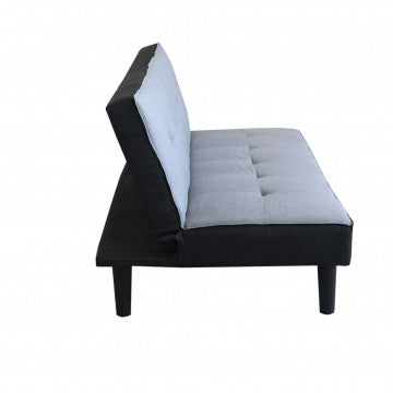 Divano letto moderno Alvin con struttura in metallo e legno