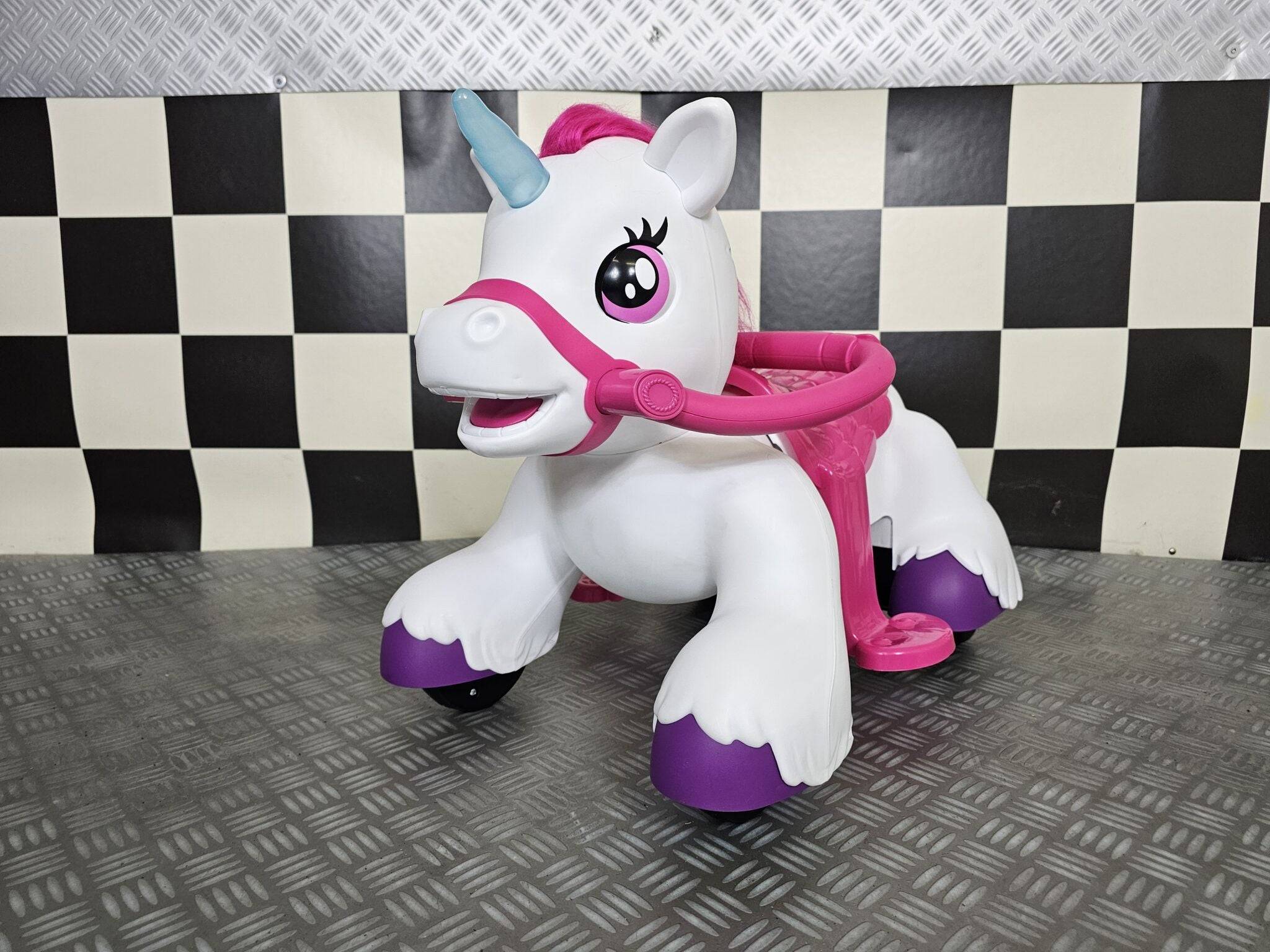 Pony Elettrico Unicorno 12 V per Bambini – Bianco
