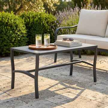 Tavolino metallo verniciato antracite 92x45x45 cm struttura acciaio