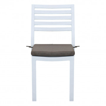 Sedia Formentera con cuscino - Alluminio e Tessuto, cm 46 x 62 x 84 h