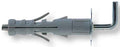 Tassello nylon 12x57 con gancio in acciaio - Confezione da 50 pezzi