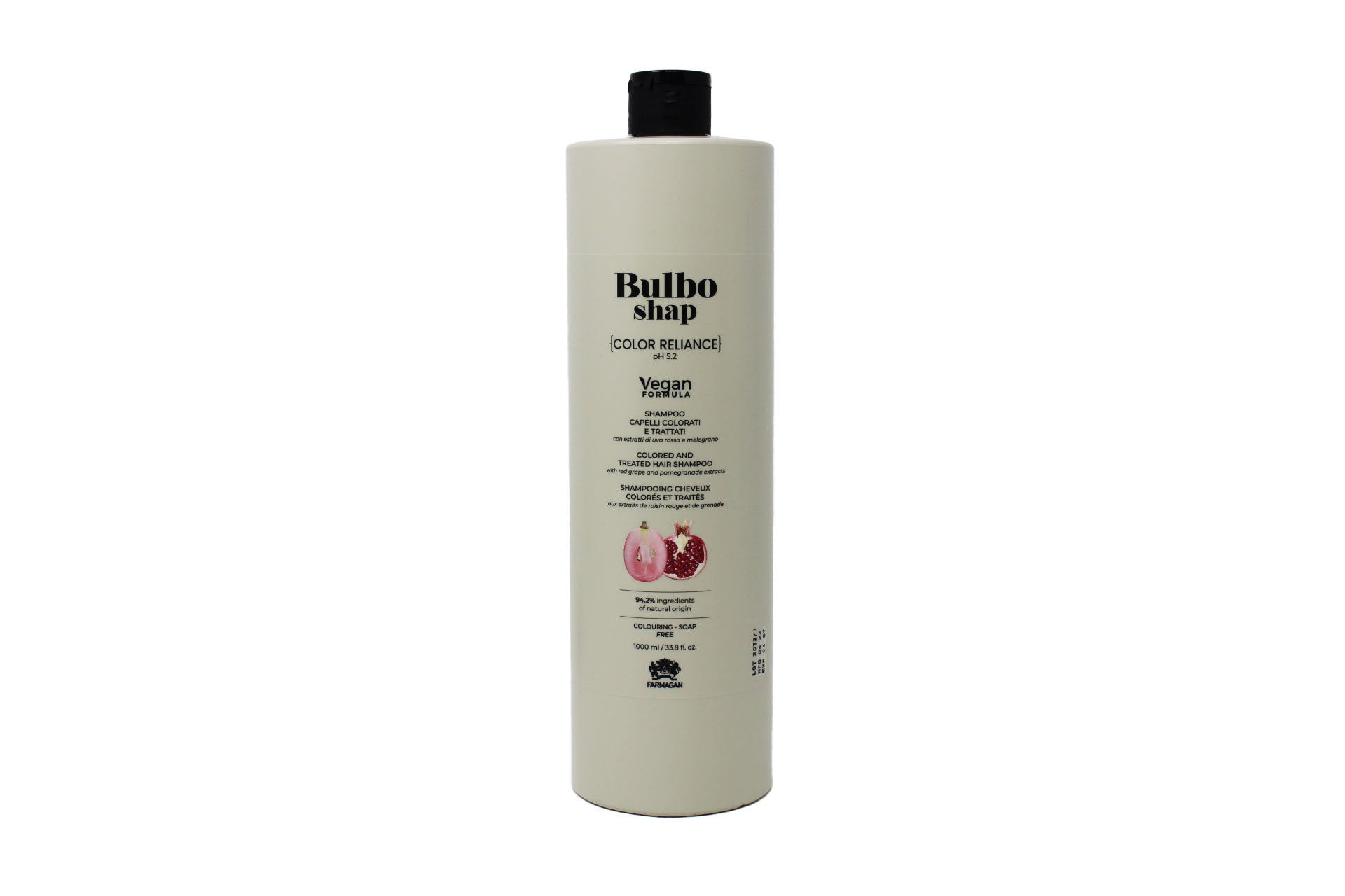 Farmagan Bulbo Shap Formula Vegan Color Reliance Shampoo Per Capelli Colorati E Trattati 1000 ml