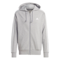 Adidas Felpa da uomo con cappuccio e zip intera IC9833 grigio-bianco