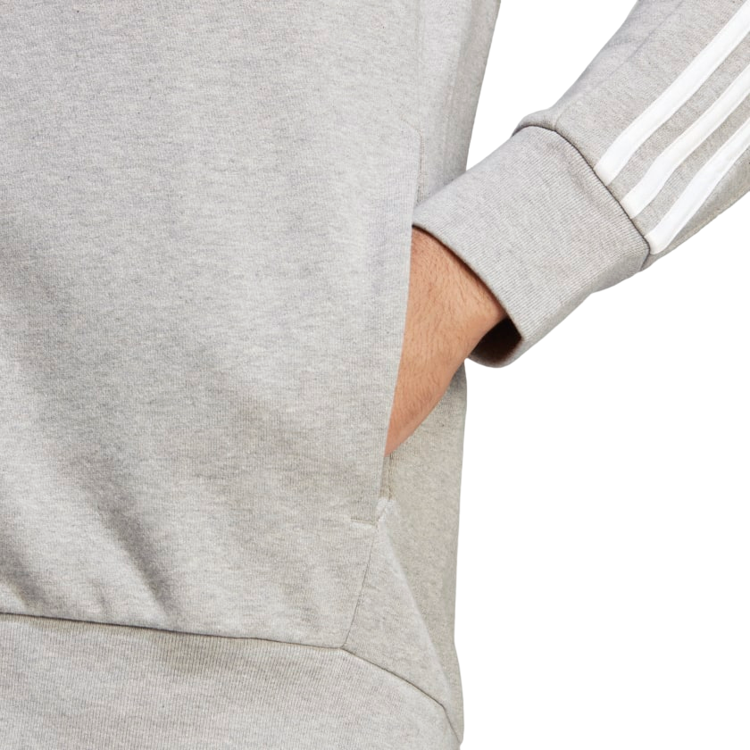 Adidas Felpa da uomo con cappuccio e zip intera IC9833 grigio-bianco