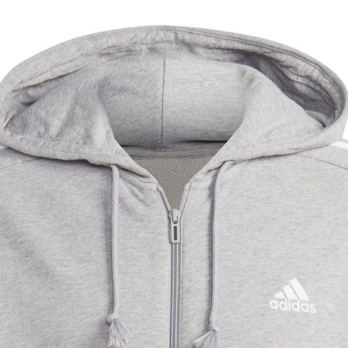 Adidas Felpa da uomo con cappuccio e zip intera IC9833 grigio-bianco