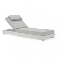 Lettino Boa Vista con Cuscino in Alluminio - Trattamento Idrorepellente 203x76x34/99cm