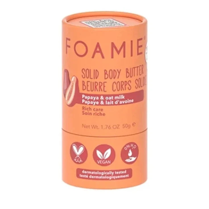 Foamie Burro Solido Per Il Corpo Nutriente Con Papaya E Latte Di Avena 50 gr