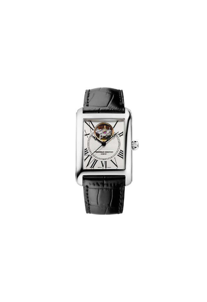 Frederique Constant FC-310MC4S36 – Automatico Swiss Made, quadrante silver, cassa rettangolare 30.4×33.3 mm