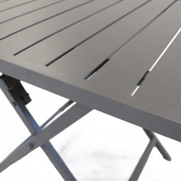 Tavolo pieghevole alabama 70 x 70 con struttura in alluminio bianco