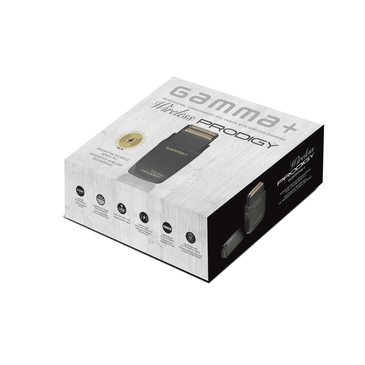 GammaPiù Wireless Prodigy Rasoio Elettrico Professionale Da Finitura Con Innovativa Ricarica Senza Fili