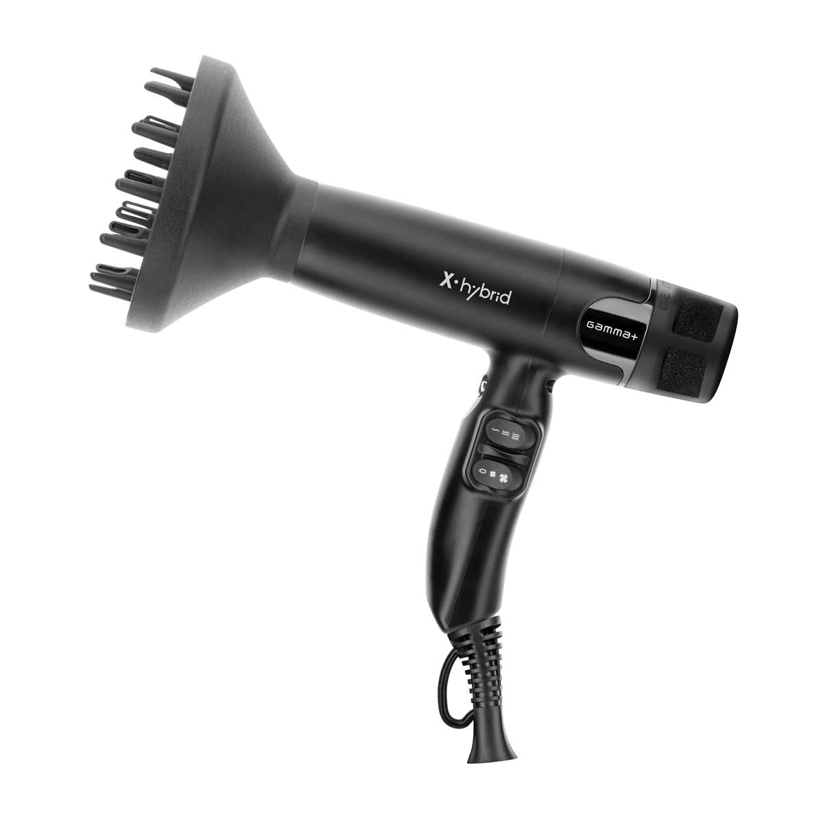 GammaPiù X-Hybrid Asciugacapelli Professionale Ionic Technology Nero 1800 W