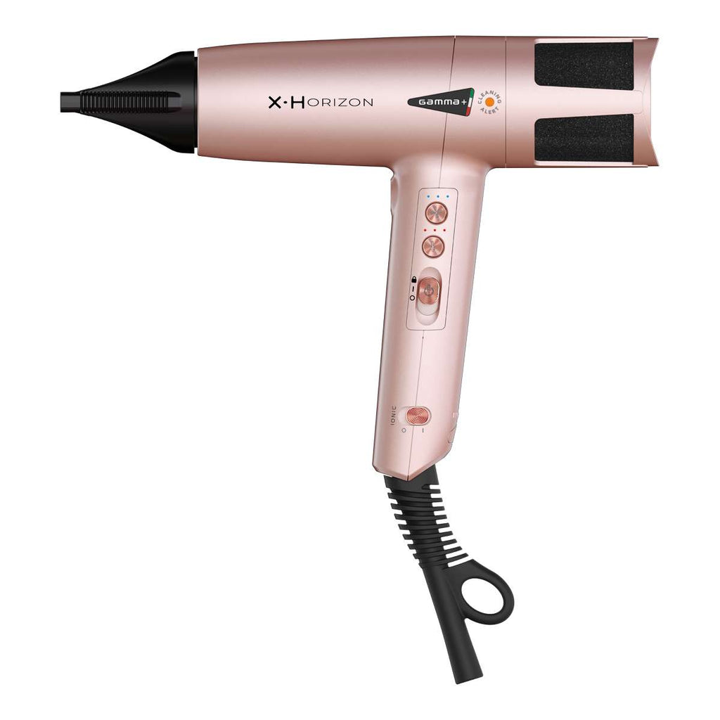 GammaPiù X.Horizon Asciugacapelli Professionale Con Generatore Ioni Motore Digitale G-Tron Turbo 1600 W Rose Gold