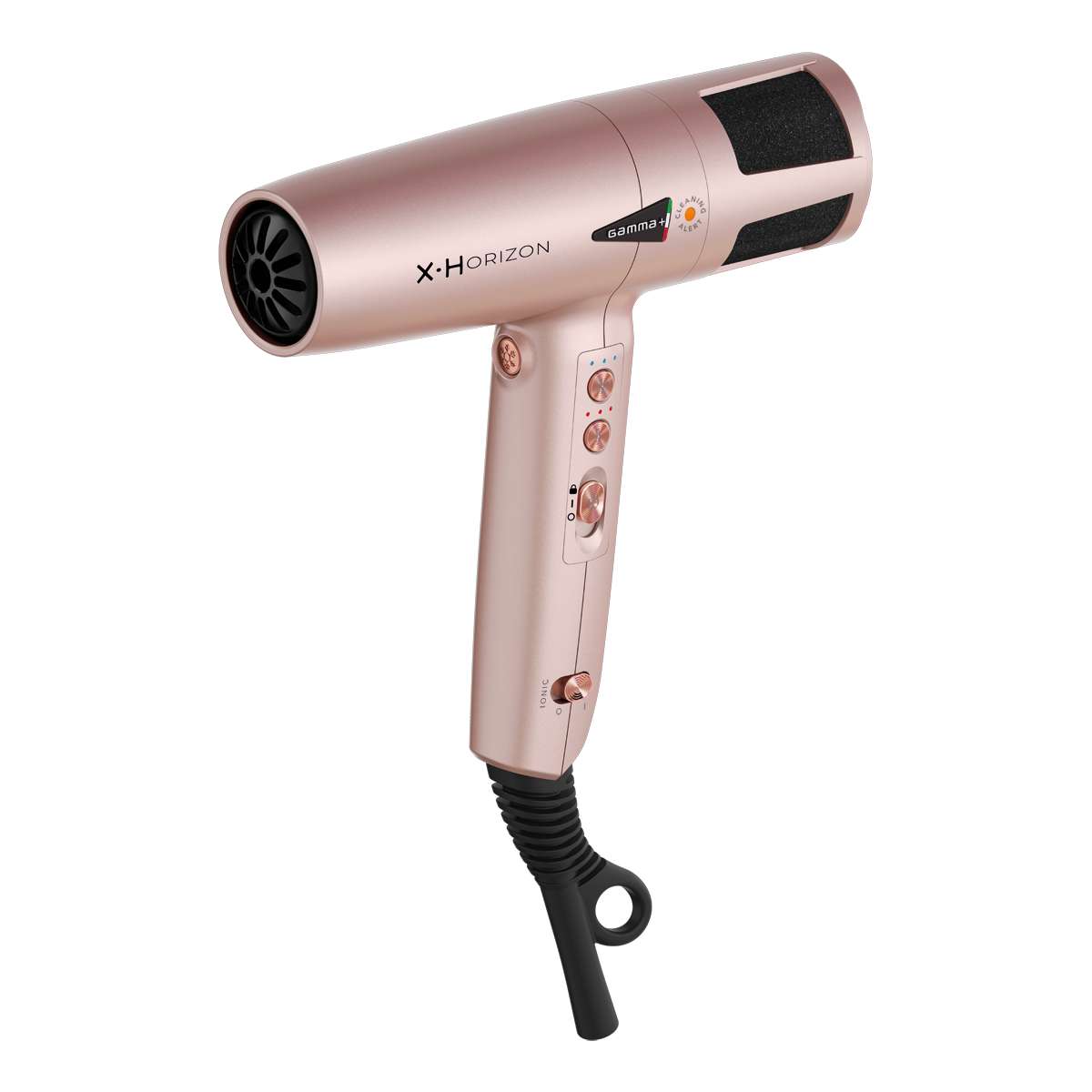 GammaPiù X.Horizon Asciugacapelli Professionale Con Generatore Ioni Motore Digitale G-Tron Turbo 1600 W Rose Gold