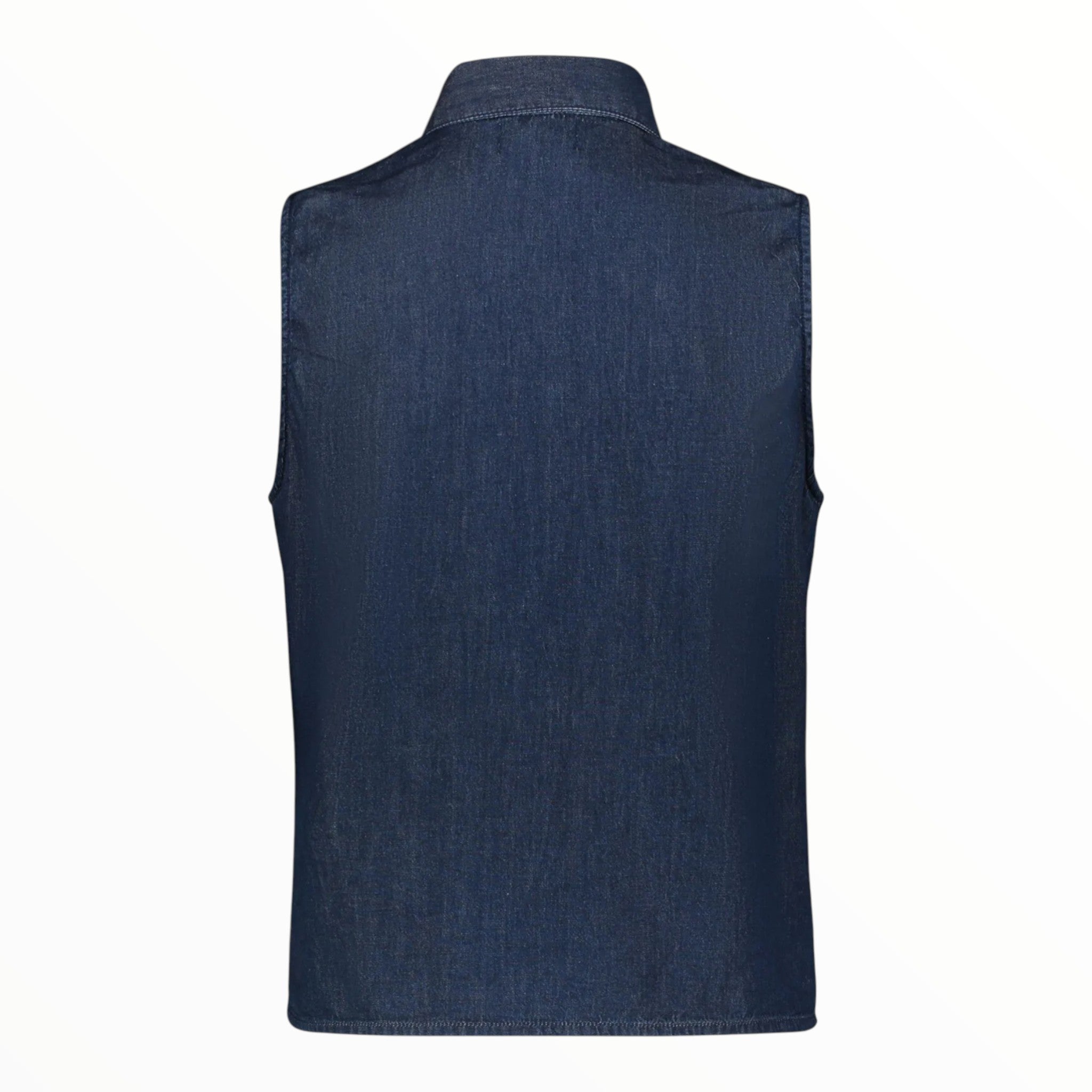 Gaudì Camicia 611BD46012 Blu Chambray Cotone Strass Donna