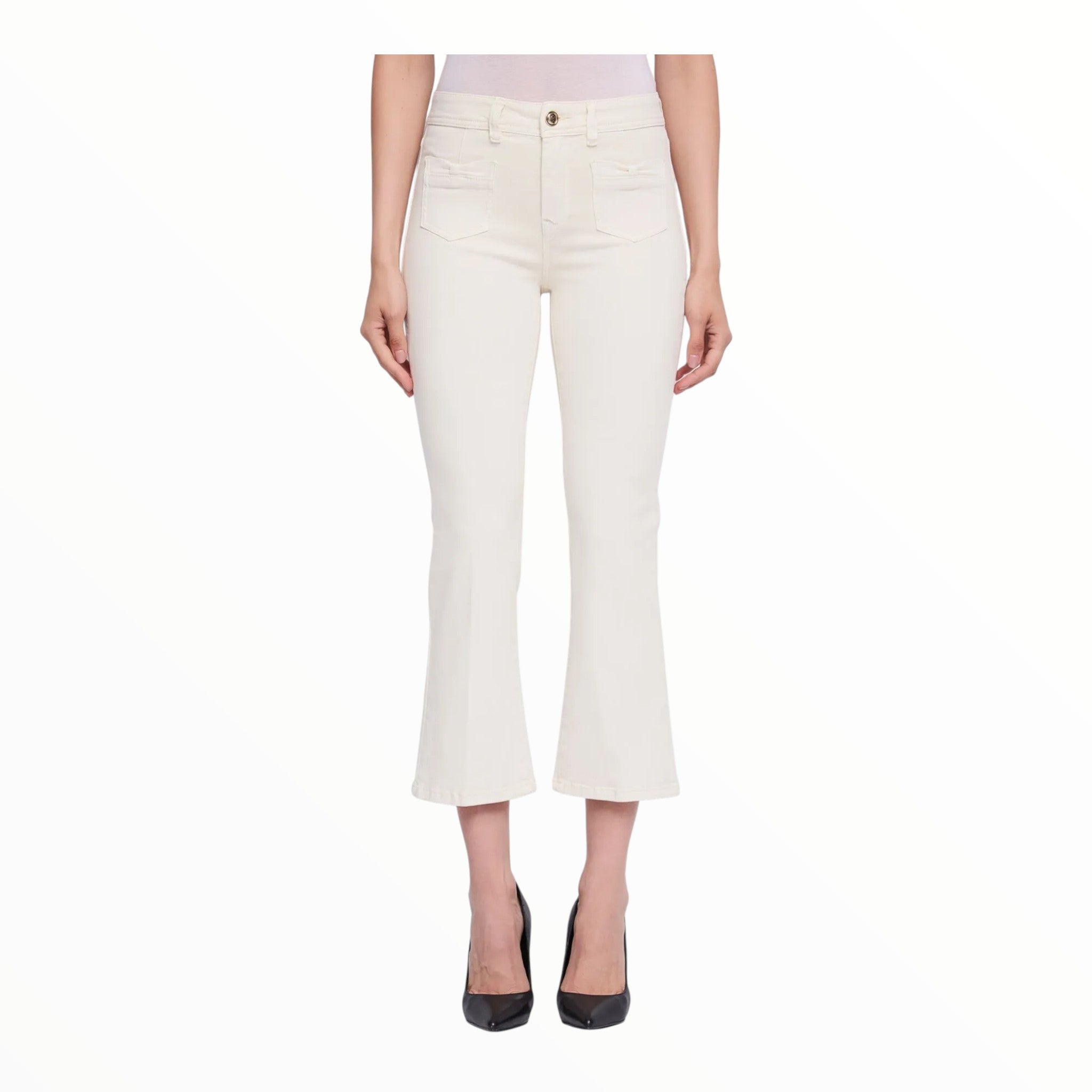 Gaudì Pantaloni 611BD25035 Tofu Flare Cropped Twill Donna