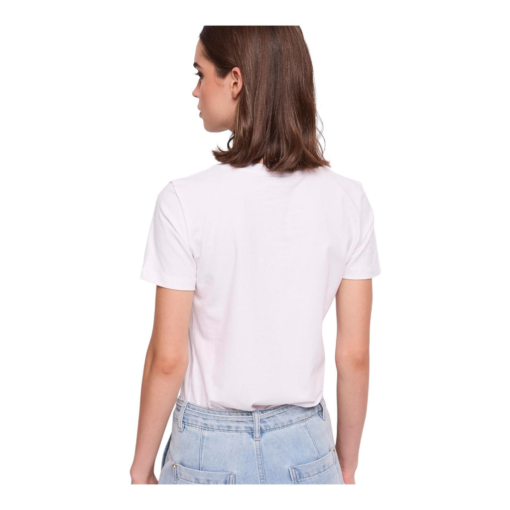 Gaudì T-shirt Donna Strass Girocollo 611BD64067 Bianco