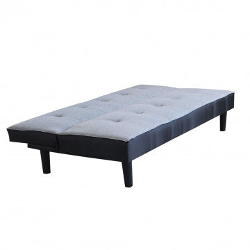 Divano letto moderno Alvin con struttura in metallo e legno