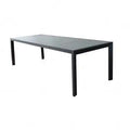 Tavolo allungabile Detroit 190/250 X 100 in alluminio verniciato antracite con doghe effetto legno
