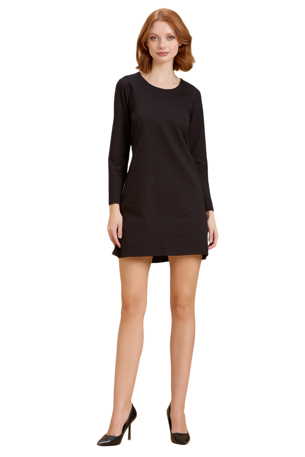 Griffai Abito Donna con Strass DGF5966 Nero – Eleganza Glam