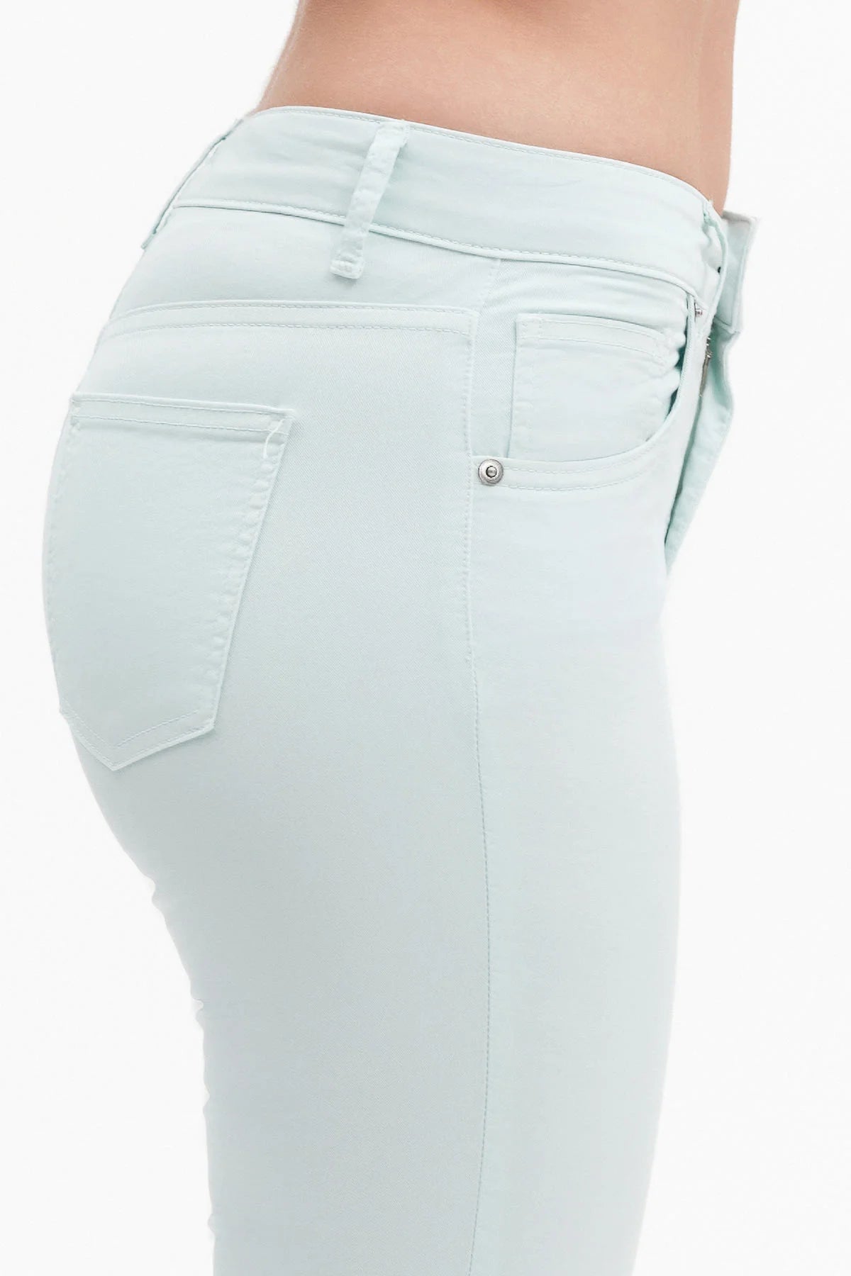 Griffai Pantalone Trombetta Sfilacciato DGP7911 Bianco Donna